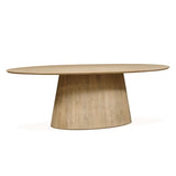 Casablanca 86" Oval Dining Table in Natural White from Home Trends & Design - Luna Furniture