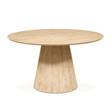 Casablanca 54" Round Dining Table in Natural White from Home Trends & Design - Luna Furniture