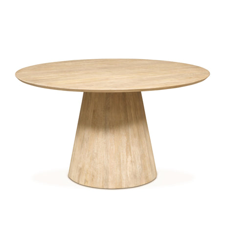 Casablanca 54" Round Dining Table in Natural White from Home Trends & Design - Luna Furniture