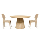 Casablanca 54" Round Dining Table in Natural White from Home Trends & Design - Luna Furniture