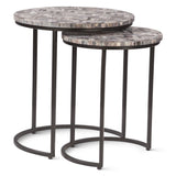 Calico 20" Nesting Tables in Chevron Pattern, Set 2 from Home Trends & Design - Luna Furniture