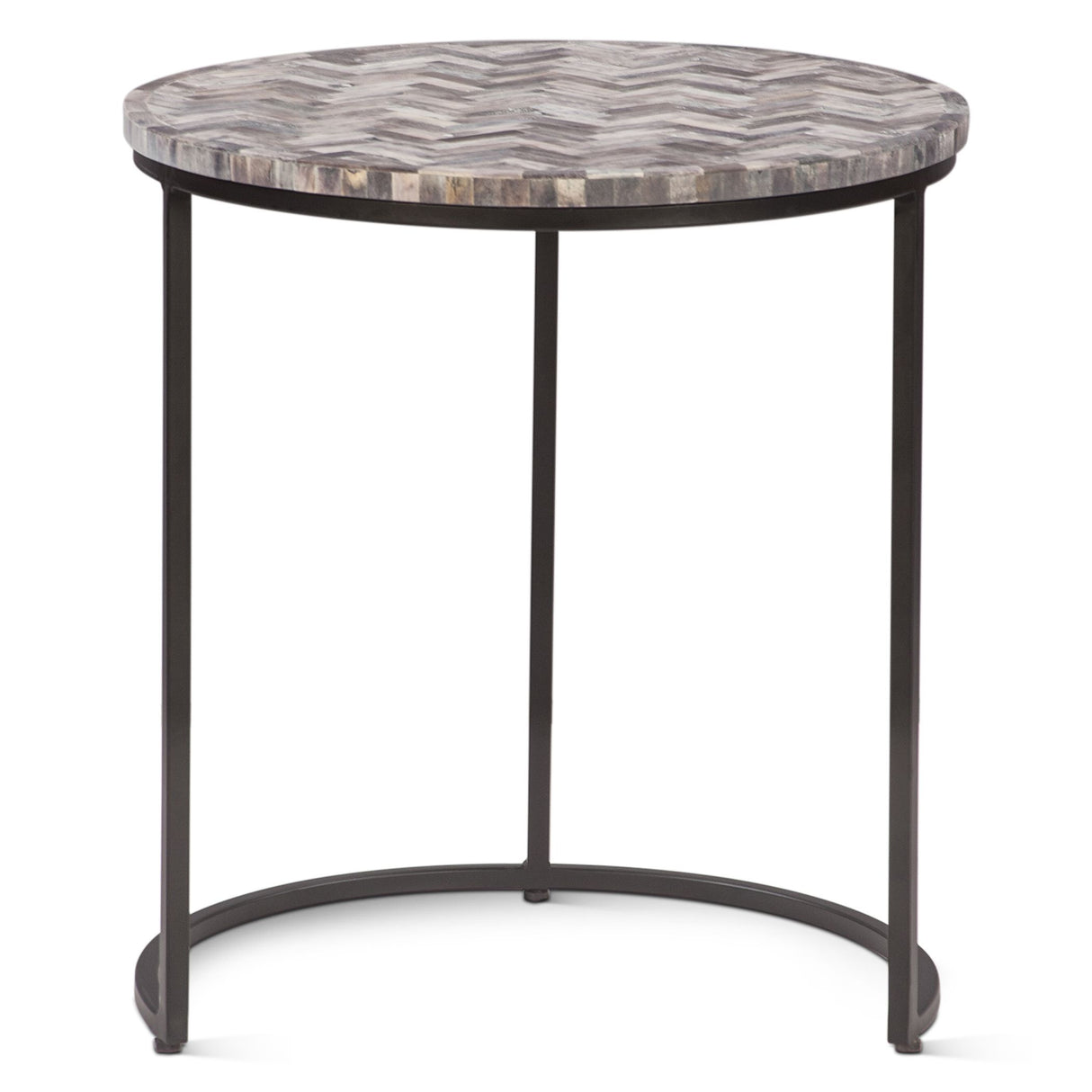 Calico 20" Nesting Tables in Chevron Pattern, Set 2 from Home Trends & Design - Luna Furniture