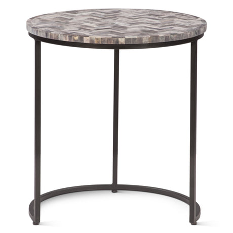 Calico 20" Nesting Tables in Chevron Pattern, Set 2 from Home Trends & Design - Luna Furniture