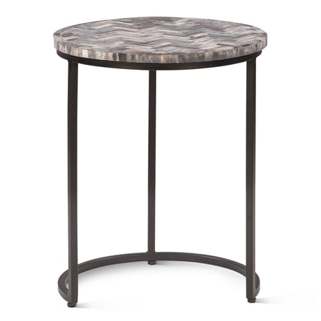 Calico 20" Nesting Tables in Chevron Pattern, Set 2 from Home Trends & Design - Luna Furniture