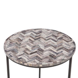 Calico 20" Nesting Tables in Chevron Pattern, Set 2 from Home Trends & Design - Luna Furniture