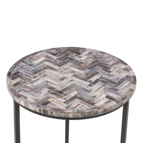 Calico 20" Nesting Tables in Chevron Pattern, Set 2 from Home Trends & Design - Luna Furniture