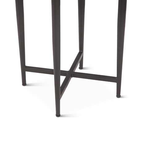 Calico 14" Side Table in Gray Septarian with Iron Base from Home Trends & Design - Luna Furniture