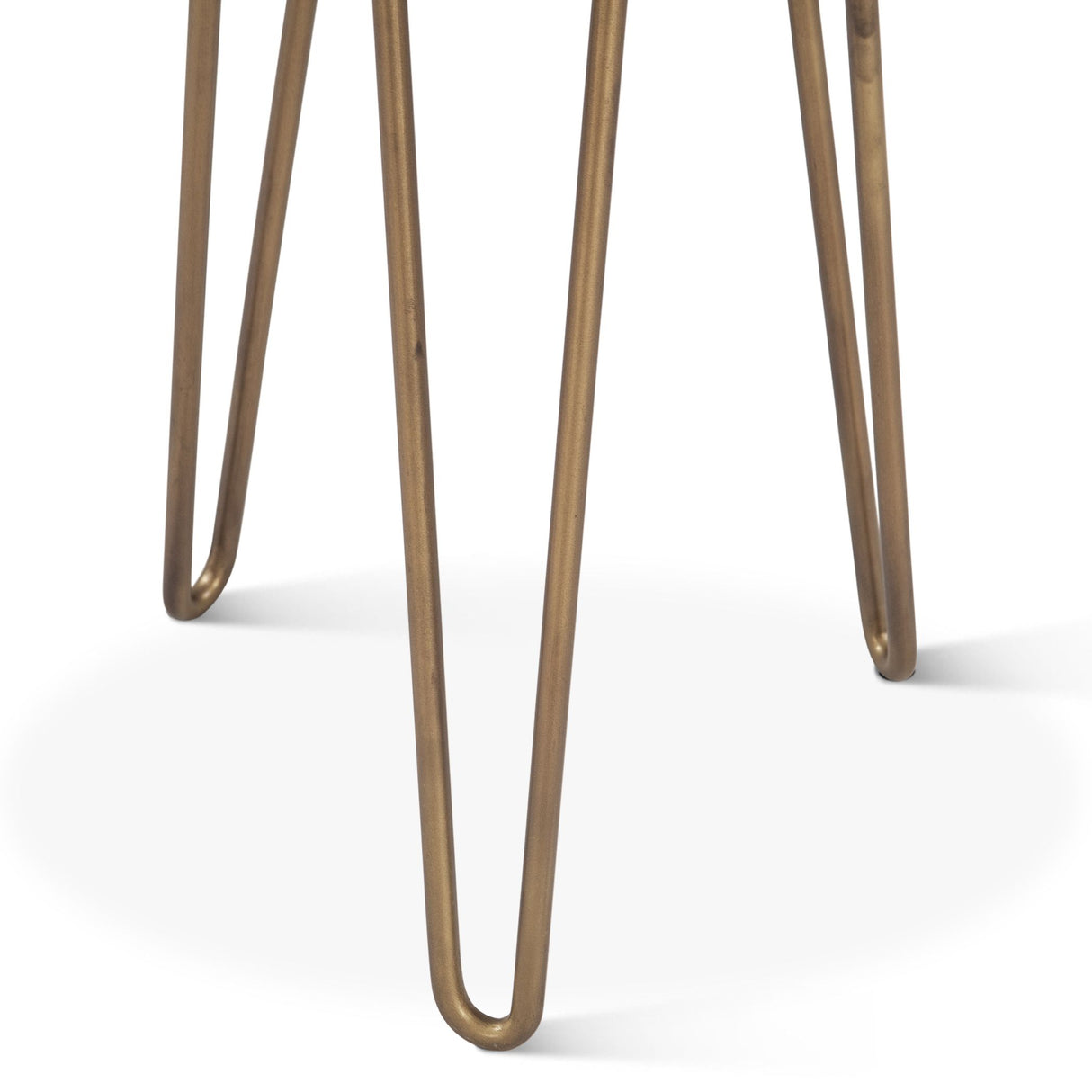 Calico 17" Side Table in Tiger Eye with Antique Gold Base from Home Trends & Design - Luna Furniture