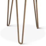 Calico 17" Side Table in Tiger Eye with Antique Gold Base from Home Trends & Design - Luna Furniture