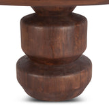 Cambridge 60" Round Dining Table in Walnut Mango Wood from Home Trends & Design - Luna Furniture