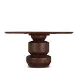 Cambridge 60" Round Dining Table in Walnut Mango Wood from Home Trends & Design - Luna Furniture