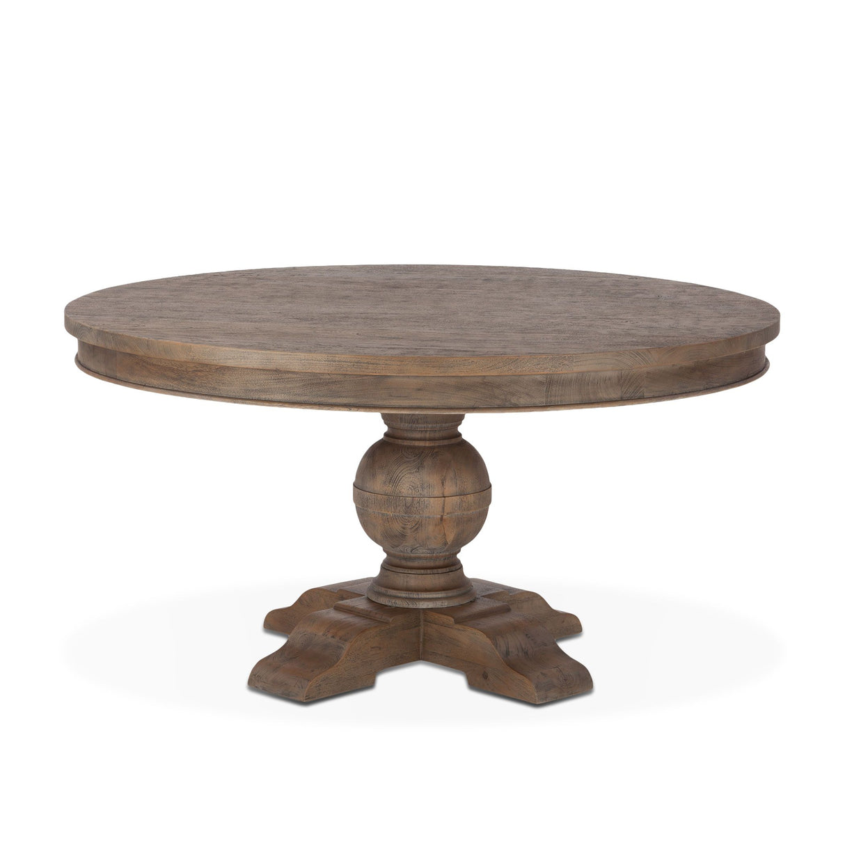 Colonial Plantation 54" Round Dining Table in Weathered Teak from Home Trends & Design - Luna Furniture