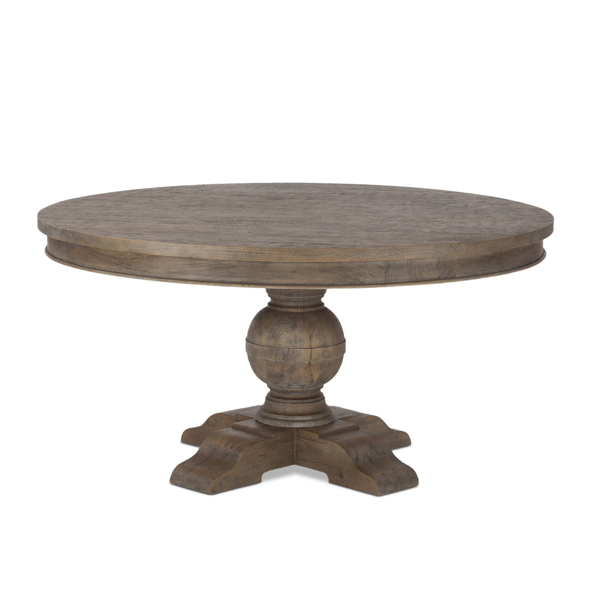 Colonial Plantation 60" Round Dining Table in Weathered Teak from Home Trends & Design - Luna Furniture