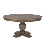 Colonial Plantation 60" Round Dining Table in Weathered Teak from Home Trends & Design - Luna Furniture