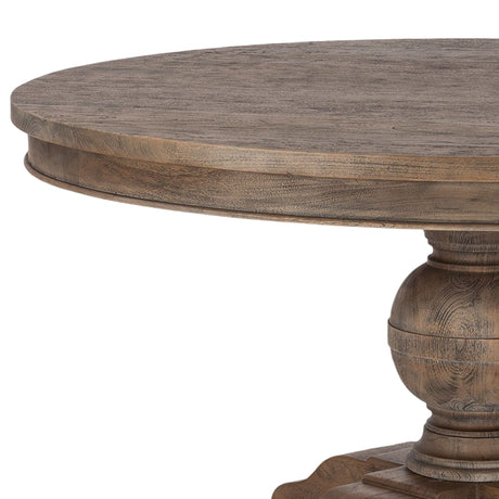 Colonial Plantation 60" Round Dining Table in Weathered Teak from Home Trends & Design - Luna Furniture