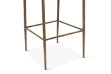 Copenhagen 17" Bar Chair in Brown Buffalo Leather and Iron from Home Trends & Design - Luna Furniture
