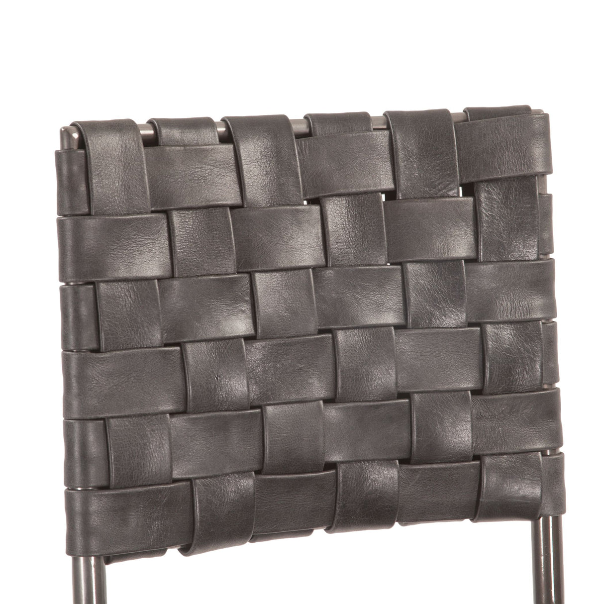 Copenhagen 17" Counter Chair in Black Buffalo Leather and Iron from Home Trends & Design - Luna Furniture