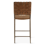 Copenhagen 17" Counter Chair in Brown Buffalo Leather and Iron from Home Trends & Design - Luna Furniture