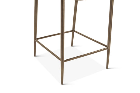 Copenhagen 17" Counter Chair in Brown Buffalo Leather and Iron from Home Trends & Design - Luna Furniture