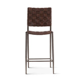 Copenhagen 17" Counter Chair in Tobacco Buffalo Leather with Iron from Home Trends & Design - Luna Furniture