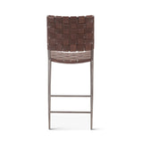 Copenhagen 17" Counter Chair in Tobacco Buffalo Leather with Iron from Home Trends & Design - Luna Furniture