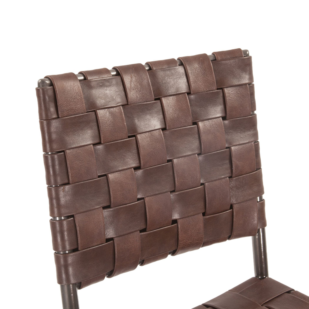 Copenhagen 17" Counter Chair in Tobacco Buffalo Leather with Iron from Home Trends & Design - Luna Furniture