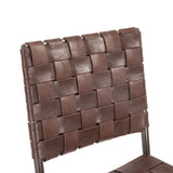 Copenhagen 17" Counter Chair in Tobacco Buffalo Leather with Iron from Home Trends & Design - Luna Furniture