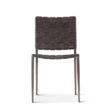 Copenhagen 18" Dining Chair in Black Buffalo Leather and Iron, Set of 2 from Home Trends & Design - Luna Furniture