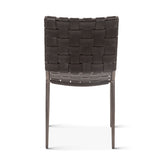 Copenhagen 18" Dining Chair in Black Buffalo Leather and Iron, Set of 2 from Home Trends & Design - Luna Furniture