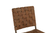 Copenhagen 18" Dining Chair in Brown Buffalo Leather and Iron, Set of 2 from Home Trends & Design - Luna Furniture