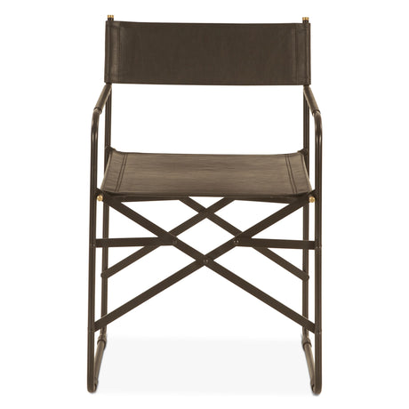 Copenhagen 19" Director's Chair in Black Leather from Home Trends & Design - Luna Furniture