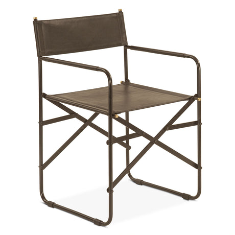 Copenhagen 19" Director's Chair in Black Leather from Home Trends & Design - Luna Furniture