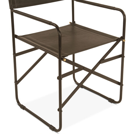 Copenhagen 19" Director's Chair in Black Leather from Home Trends & Design - Luna Furniture