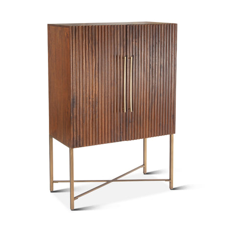 Cosmopolitan 39" Bar Cabinet in Honey Brown from Home Trends & Design - Luna Furniture