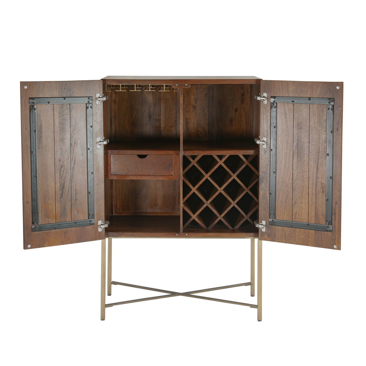 Cosmopolitan 39" Bar Cabinet in Honey Brown from Home Trends & Design - Luna Furniture