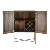Cosmopolitan 39" Bar Cabinet in Honey Brown from Home Trends & Design - Luna Furniture