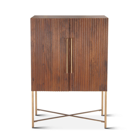 Cosmopolitan 39" Bar Cabinet in Honey Brown from Home Trends & Design - Luna Furniture