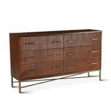 Cosmopolitan 69" Six Drawer Dresser in Honey Brown from Home Trends & Design - Luna Furniture