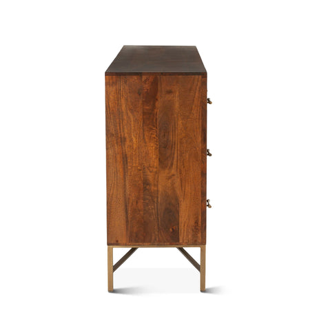 Cosmopolitan 69" Six Drawer Dresser in Honey Brown from Home Trends & Design - Luna Furniture