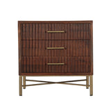 Cosmopolitan 26" Three Drawer Nightstand in Honey Brown - New from Home Trends & Design - Luna Furniture