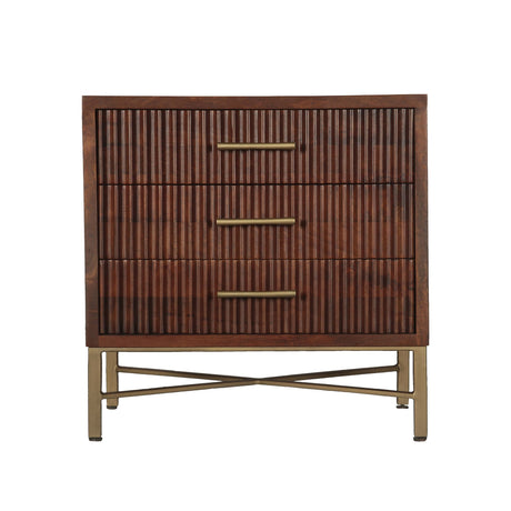 Cosmopolitan 26" Three Drawer Nightstand in Honey Brown - New from Home Trends & Design - Luna Furniture