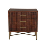 Cosmopolitan 26" Three Drawer Nightstand in Honey Brown - New from Home Trends & Design - Luna Furniture