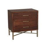 Cosmopolitan 26" Three Drawer Nightstand in Honey Brown - New from Home Trends & Design - Luna Furniture