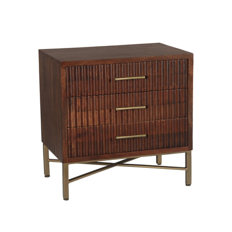 Cosmopolitan 26" Three Drawer Nightstand in Honey Brown - New from Home Trends & Design - Luna Furniture