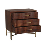 Cosmopolitan 26" Three Drawer Nightstand in Honey Brown - New from Home Trends & Design - Luna Furniture