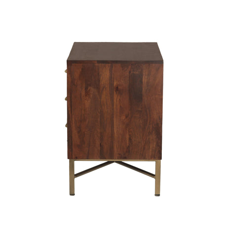 Cosmopolitan 26" Three Drawer Nightstand in Honey Brown - New from Home Trends & Design - Luna Furniture