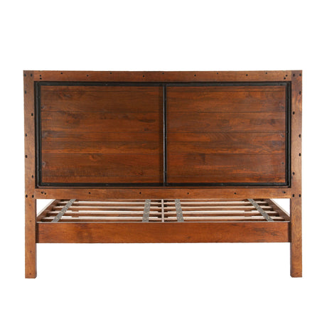 Cosmopolitan King Bed in Honey Brown from Home Trends & Design - Luna Furniture
