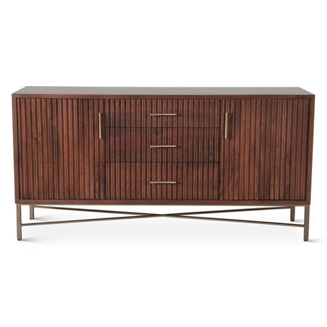 Cosmopolitan 68" Sideboard in Honey Brown from Home Trends & Design - Luna Furniture