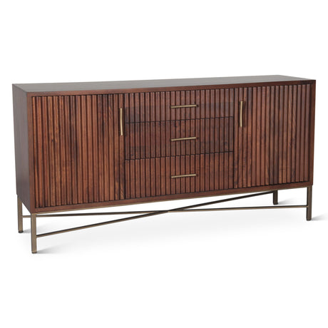 Cosmopolitan 68" Sideboard in Honey Brown from Home Trends & Design - Luna Furniture