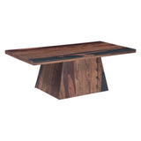 Calypso 51" Coffee Table in Burnt Sheesham from Home Trends & Design - Luna Furniture